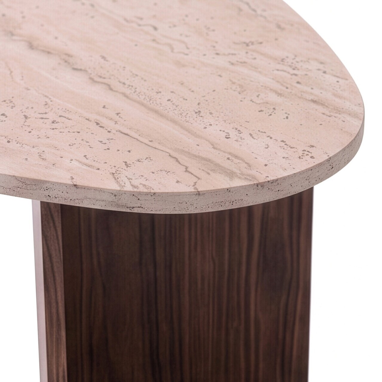 Masuta de cafea, Hanah Home, Flap, 139.5x42x79.5 cm, PAL, Travertin / Nuc Milano — imaginea 3