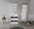 Dulap de baie cu oglindă, Hanah Home, Arno 60, Alb