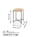 Masuta de cafea, Cerritos, Shb-004, 46x56x46 cm, Lemn, Negru / Natural