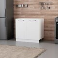 Dulap pentru bucatarie, Hanah Home, Minar, 90x87x58 cm, Alb