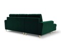 Coltar extensibil stanga 4 locuri, Moghan, Micadoni Home, GL, 241x145x88 cm, catifea, verde bottle