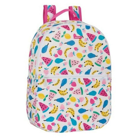 Rucsac pliabil, safta, fruits, 29 x 12 x 41 cm, poliester, multicolor