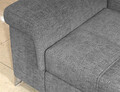 Coltar extensibil stanga 4 locuri ELTAP, LT-03TOU, Eridano, 275x202x88 cm, lemn/poliester, gri inchis