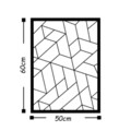 Decoratiune de perete, Moodboard 2, Metal, Dimensiune: 50 x 60 cm, Negru