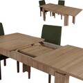 Masa dining extensibila, Comforty, Huqqa, 78 x 150 x 80 cm, pal melaminat, stejar