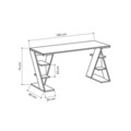 Birou Papillon, Decortie, 140x60x75 cm, alb