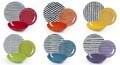 Serviciu de masa 18 piese Crazy Line, Excelsa, portelan, multicolor