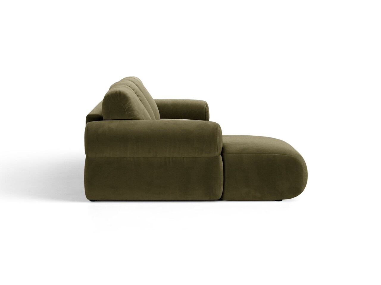 Coltar dreapta 6 locuri, Ophelia, Micadoni Home, 297x164x84 cm, catifea, verde — imaginea 3