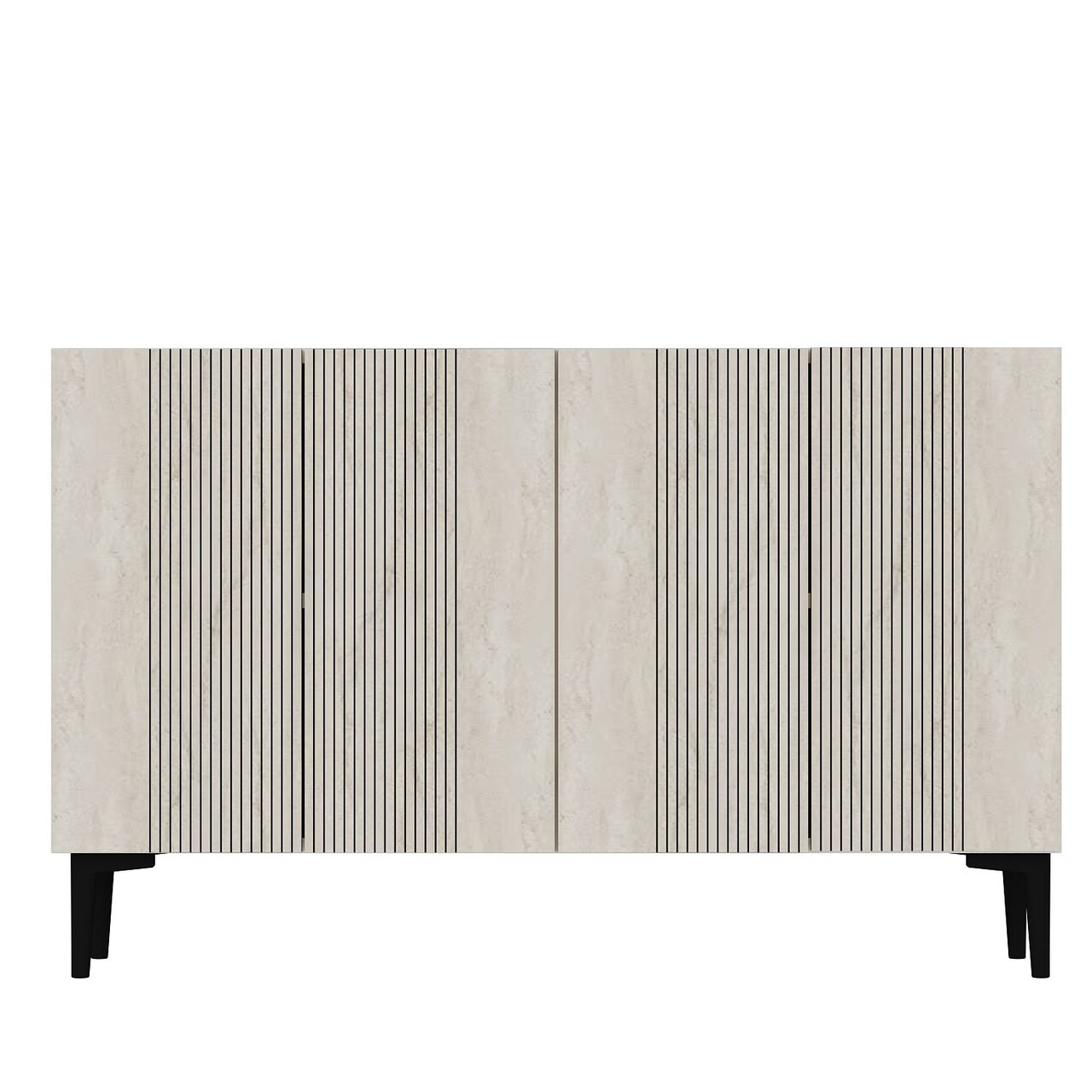 Consola, Hanah Home, Corsa 120, 120x75x32 cm, Alb / Travertin - view 4