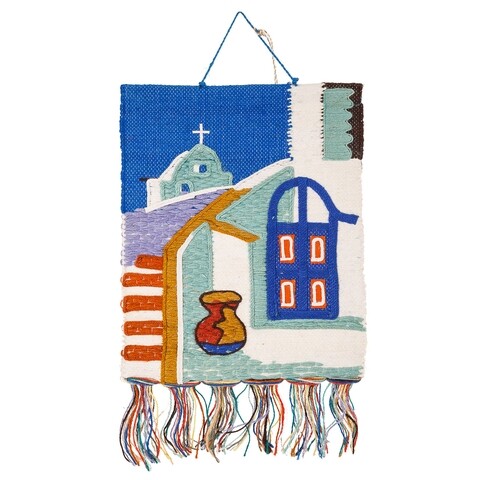 Decoratiune de perete, Santorini Details, Creaciones Meng, 40x50 cm, iuta