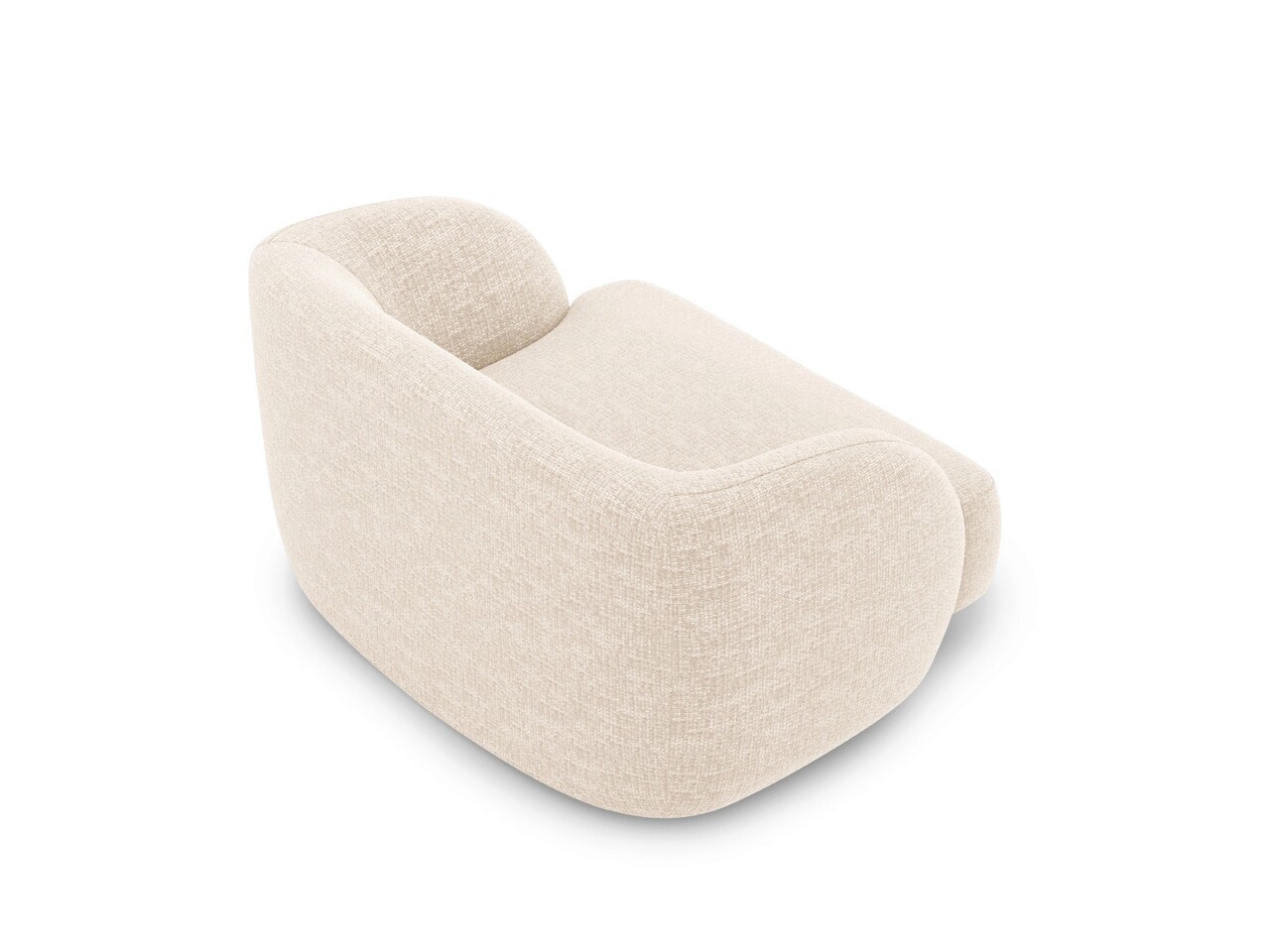 Fotoliu, Miley, Micadoni Home, BL, 109x85x74 cm, poliester chenille, bej deschis - 2 | YEO