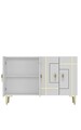 Consola, Hanah Home, Sina, 120x80x29.6 cm, PAL , Alb/Auriu