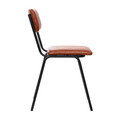 Scaun Lumbar, Homla, 52x46x78 cm, piele/metal, maro