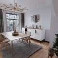 Consola, Qualex, Tarz, 180x79x40 cm, PAL, Stejar / Alb