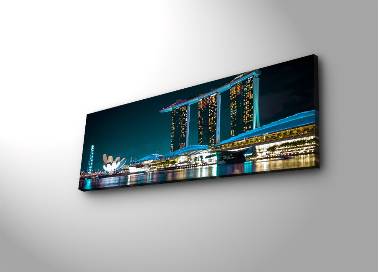 Tablou decorativ cu lumina LED, 3090DACT-66, 30 x 90 cm, Multicolor - view 2