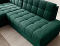 Coltar extensibil stanga 3 locuri ELTAP, LT-35LU, Blezalt, 240x150x82 cm, lemn/poliester, verde inchis