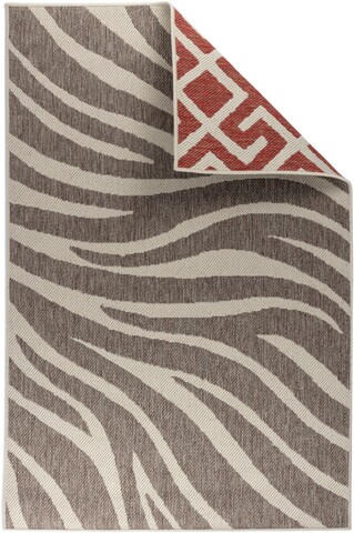 Covor cu doua fete Titor, Decorino, 160x235 cm, polipropilena, rosu/bej