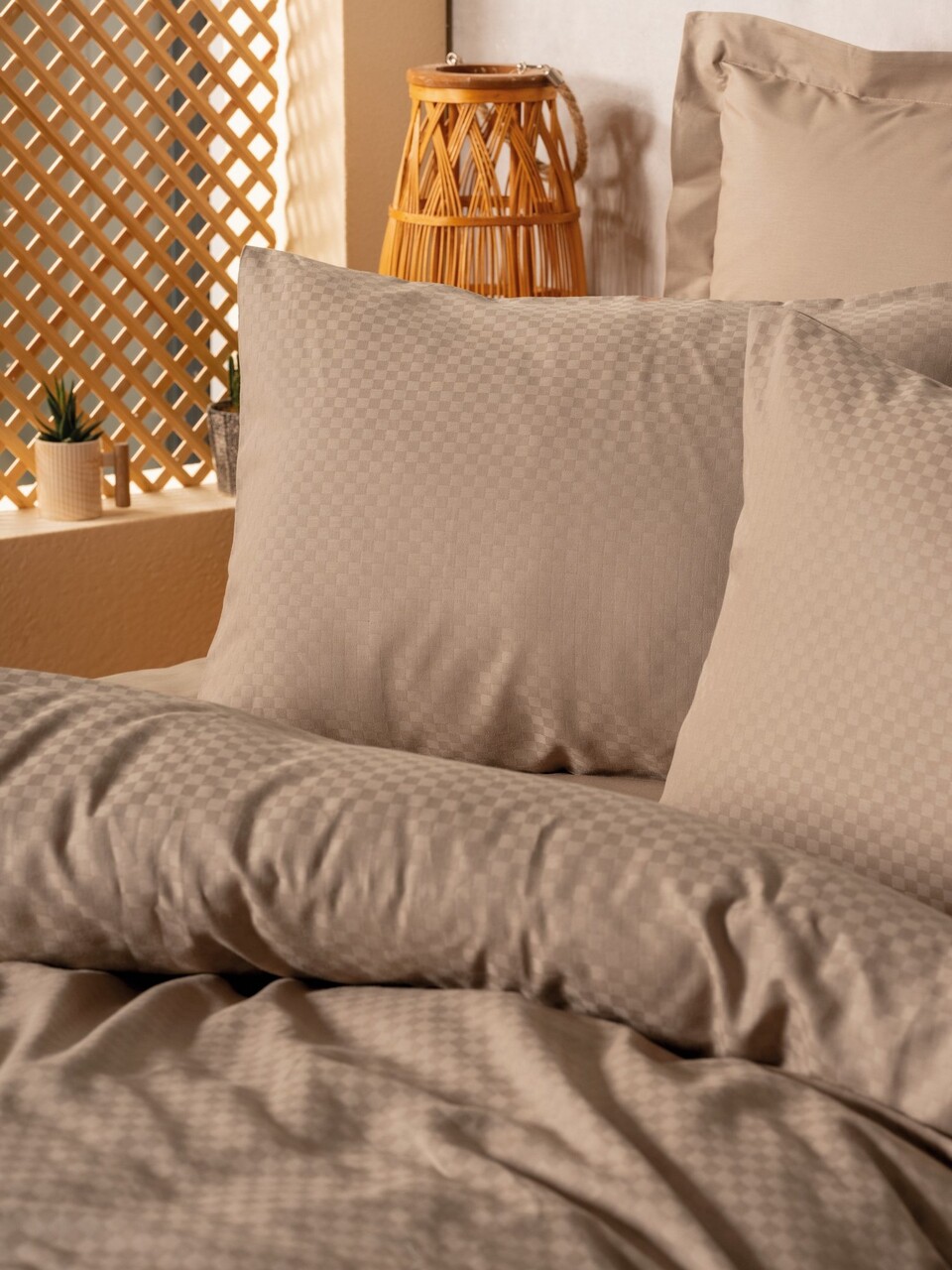 Lenjerie de pat pentru o persoana (DE), L'essentiel Maison, Plaid, Bej - imagine 2