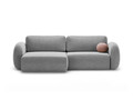 Coltar extensibil reversibil 4 locuri, Tonale, Cosmopolitan Design, 262x149x88 cm, tesatura chenille, gri deschis