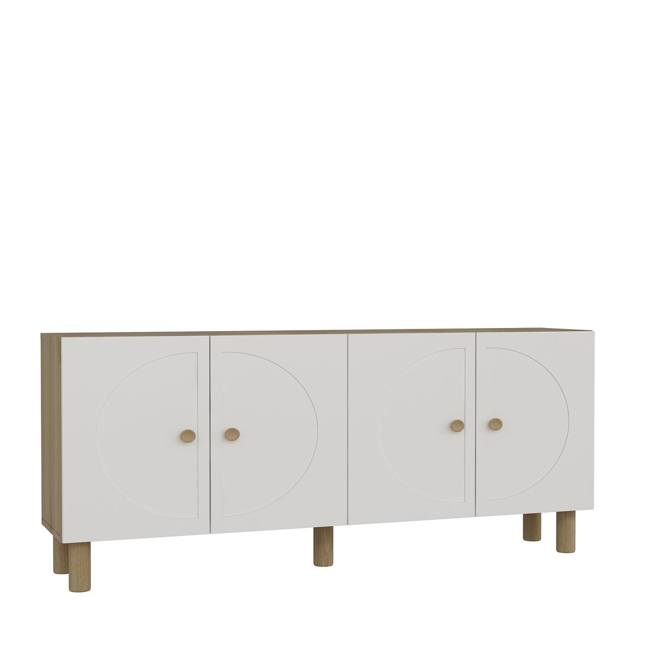 Consola, Hanah Home, Ege, 150x75x32 cm, PAL , Maro, Alb - view 4
