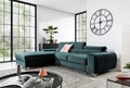Coltar extensibil stanga 3 locuri ELTAP, LT-76MO, Grayson, 278x205x92 cm, lemn/poliester, verde