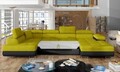 Coltar extensibil stanga 6 locuri ELTAP, Rod-53, Rodrigo, 345x202x90 cm, lemn/poliester, galben/negru