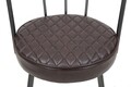 Scaun Iron Line, Mauro Ferretti, 52 x 58 x 75 cm, fier/piele ecologica, maro/gri