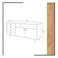 Consola, Mod Design, Lavina, 140 x 86 x 40 cm, pal melaminat, stejar/alb