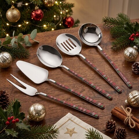Set ustensile pentru gatit, Hermia, 645DRM1251, Polonic pentru sos: 20,5 cm, Argintiu / Alb / Verde