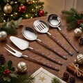 Set ustensile pentru gatit, Hermia, 645DRM1251, Polonic pentru sos: 20,5 cm, Argintiu / Alb / Verde