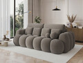 Canapea extensibila 3 locuri ELTAP, Cotonn, 256x119x105 cm, lemn/poliester, maro