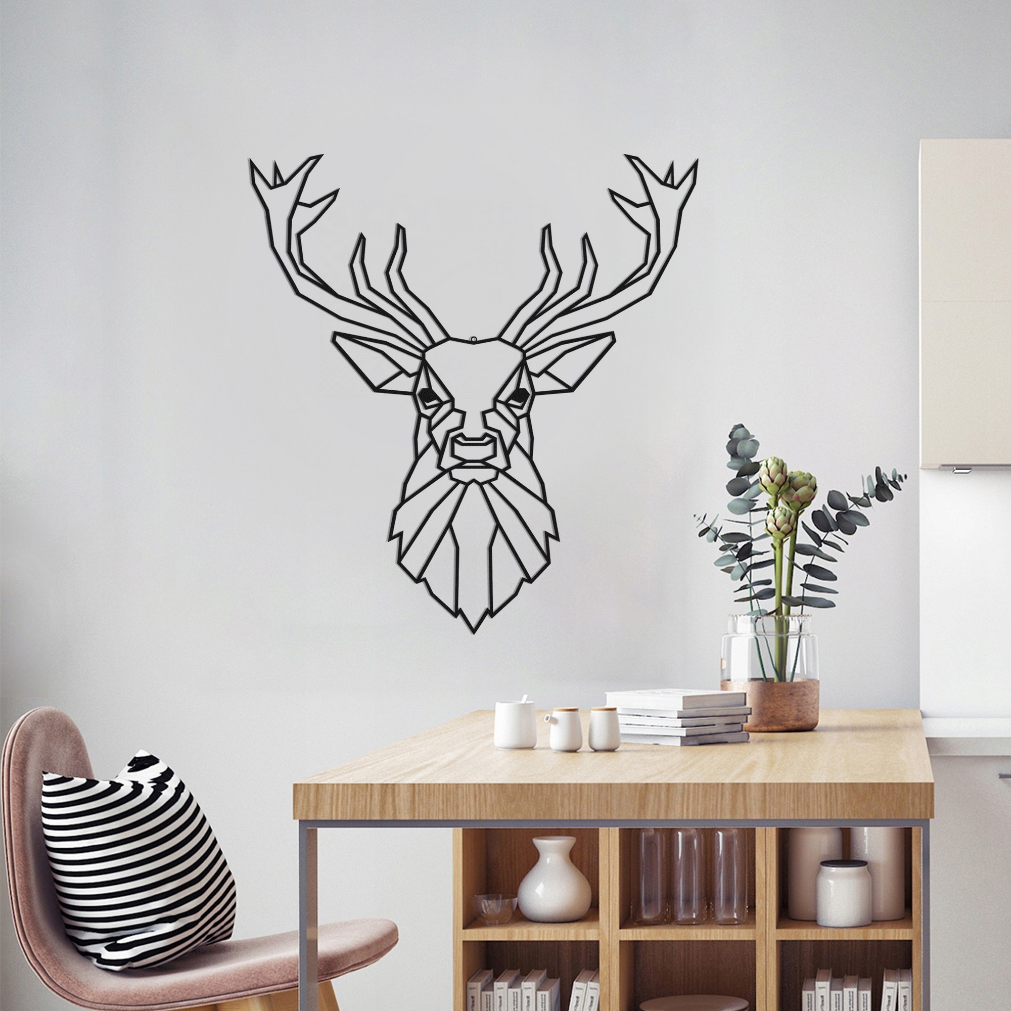 Decoratiune de perete, DEC-BL012, Dimensiune: 40 x 40 cm, Negru