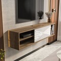 Comoda TV, Zena Home, Teo Floating, Nuc/Alb