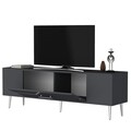 Comoda TV, Olivia, Dekolp5, Antracit / Argintiu