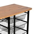 Masa de bar, Puqa Design, Laney, 32x90x86 cm, PAL, Pin Atlantic / Negru