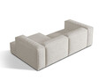 Coltar modular dreapta 3 locuri, Nuria-260, Micadoni Home, 252x147x72 cm, tesatura boucle, gri bej melange