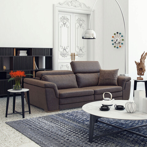 Canapea 3 locuri, ndesign, 291nds1328, lemn, gri
