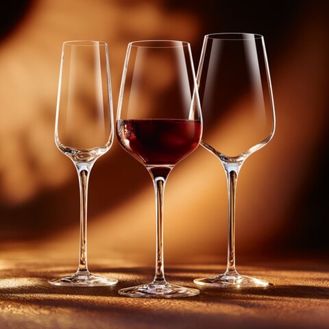 Set 6 pahare pentru vin, Chef&Sommelier, Sublym, 450 ml, sticla cristal