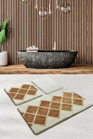 Set covoraș de baie (3 bucăți), chilai home, havana, fibre acrilice, multicolor