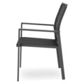 Scaun suprapozabil, Mauro, L.56 l.62 H.92, aluminiu/fibre sintetice/textilina, gri/negru