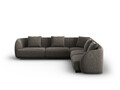 Coltar reversibil 5 locuri, Tulum, Cosmopolitan Design, 255x255x70 cm, tesatura chenille, gri