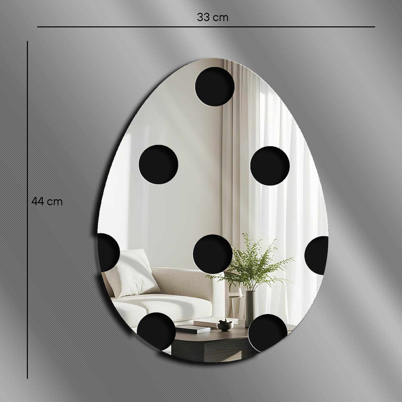 Oglinda decorativa, EAS003SILVER, Baza din 100% EVA (Grosime: 10 mm), Argintiu — imaginea 4