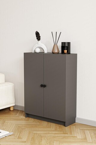 Corp biblioteca, Hanah Home, Bili3 Shelf 2 Lid, 80x105x28 cm, Antracit