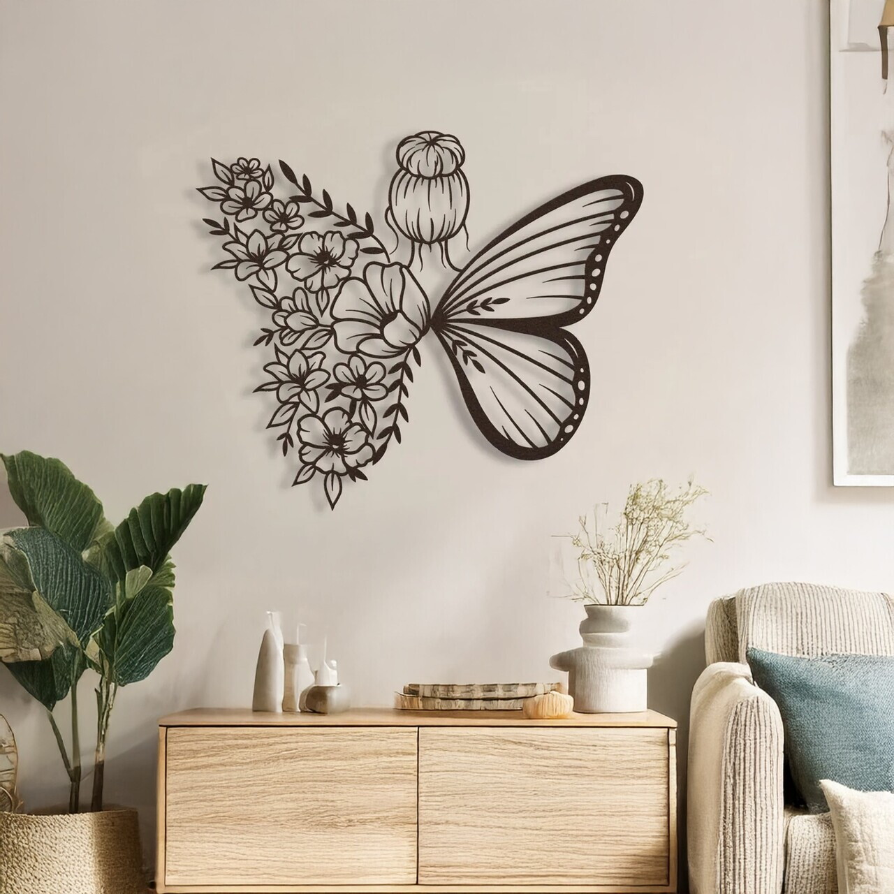 Decoratiune de perete, DCV-1056-MT, Dimensiune: 60 x 60 cm, Negru — imaginea 2
