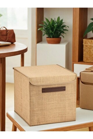 Cutie de depozitare din pâslă, YLC.K.K.034, 30x30x30 cm, Iuta, Natural