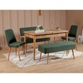 Set masa extensibila si 4 scaune, Vella, Vina 1070, PAL, Pin Atlantic / Verde