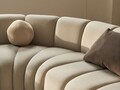 Coltar simetric modular 5 locuri, Lupine-140, Micadoni Home, 309x309x70 cm, tesatura chenille din poliester, gri