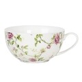 Set ceainic si ceasca cu farfurie, Lovely Flowers, Clayre & Eef, portelan, 400 ml