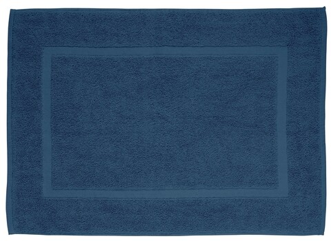 Covoras de baie, Wenko, Paradise Dark Blue, 50 x 70 cm, bumbac, bleumarin