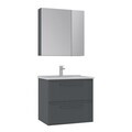 Set Dulap de Baie cu Chiuvetă și Oglindă (2 Piese), Hanah Home, Nuvola 65 v2, Antracit